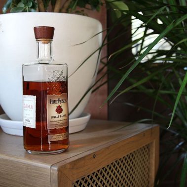 bottle of premium bourbon