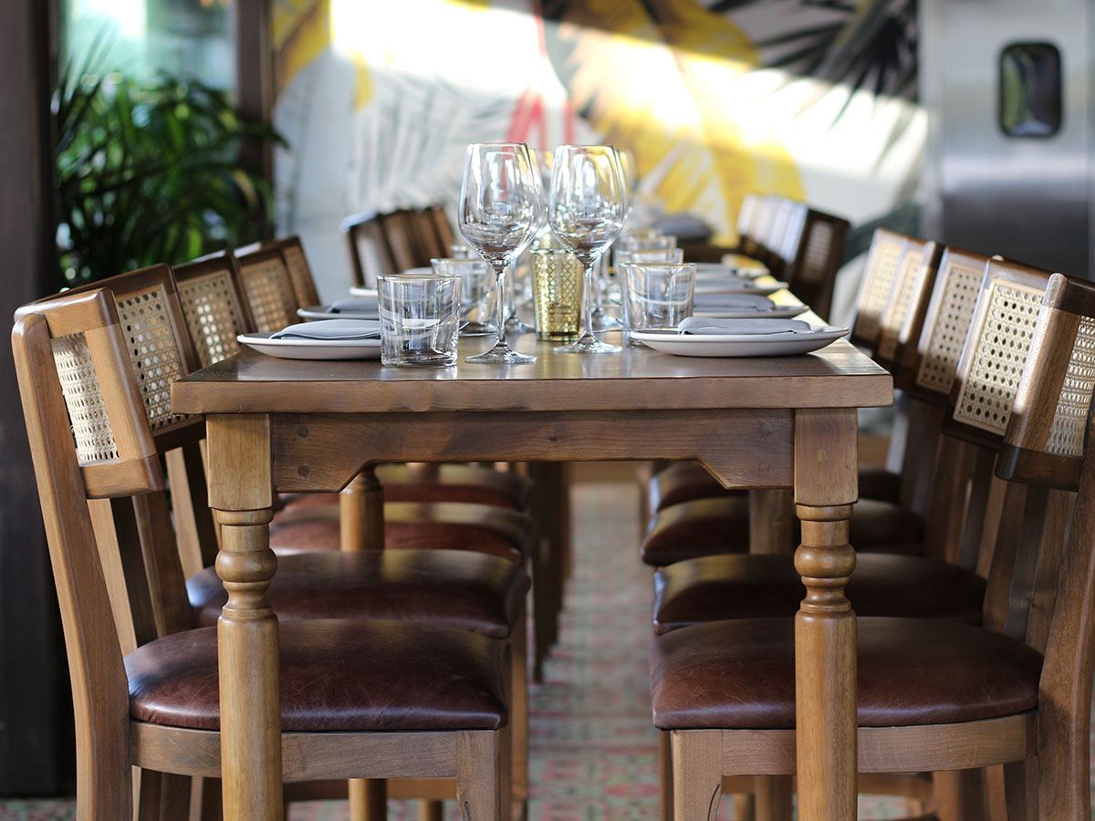 table for large events at latin restaurant